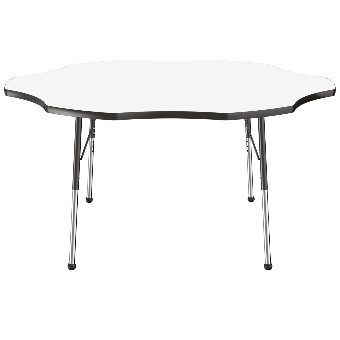 FDP 60" x 60" Flower Dry - Erase Activity Table with Adjustable Standard Ball Glide Legs (FDP - 10242 - XX) - SchoolOutlet