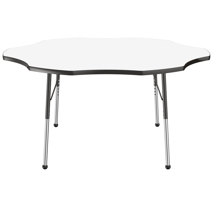 FDP 60" x 60" Flower Dry - Erase Activity Table with Adjustable Standard Ball Glide Legs (FDP - 10242 - XX) - SchoolOutlet