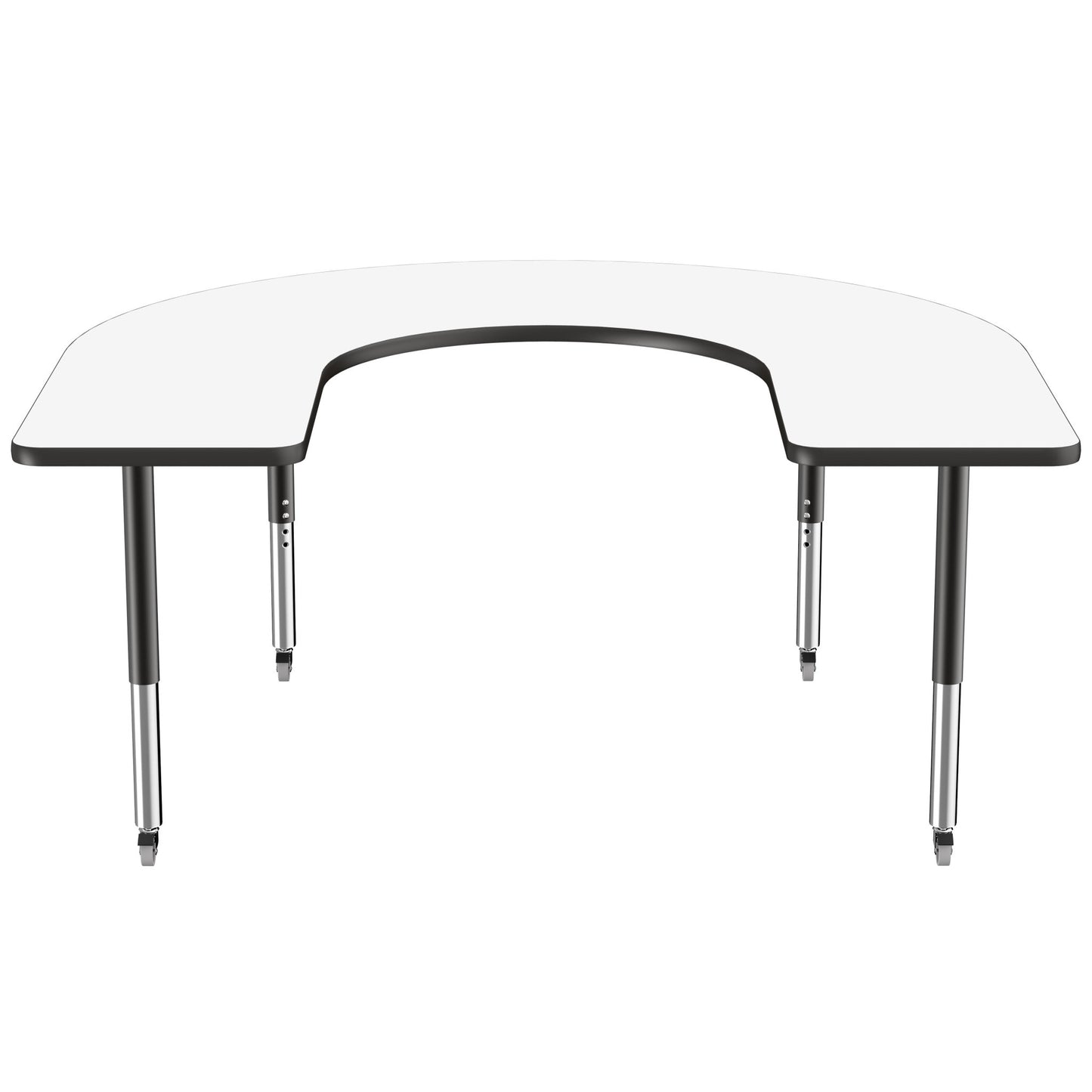 FDP 60" x 66" Horseshoe Dry - Erase Activity Table with Adjustable Super Legs (FDP - 10248 - XX) - SchoolOutlet