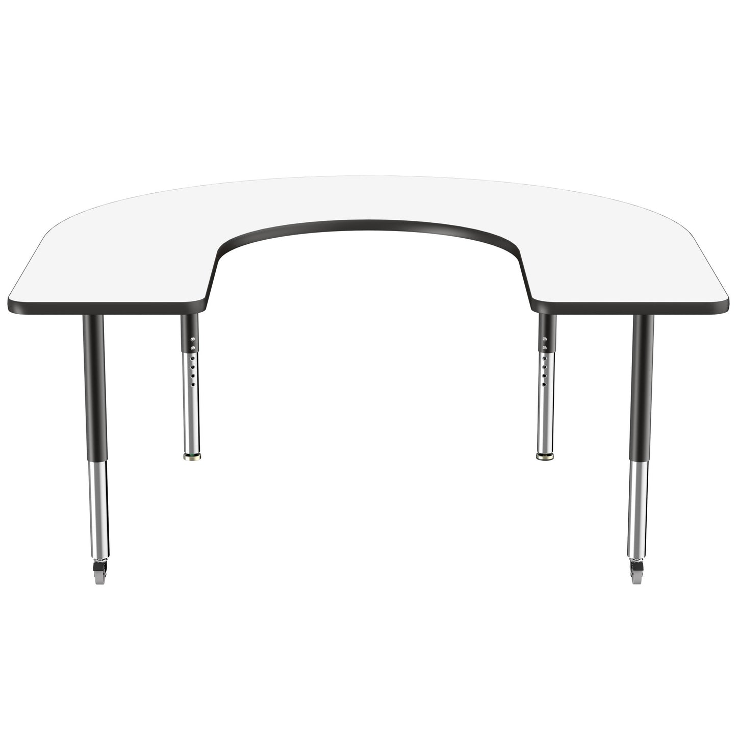 FDP 60" x 66" Horseshoe Dry - Erase Activity Table with Adjustable Super Legs (FDP - 10248 - XX) - SchoolOutlet