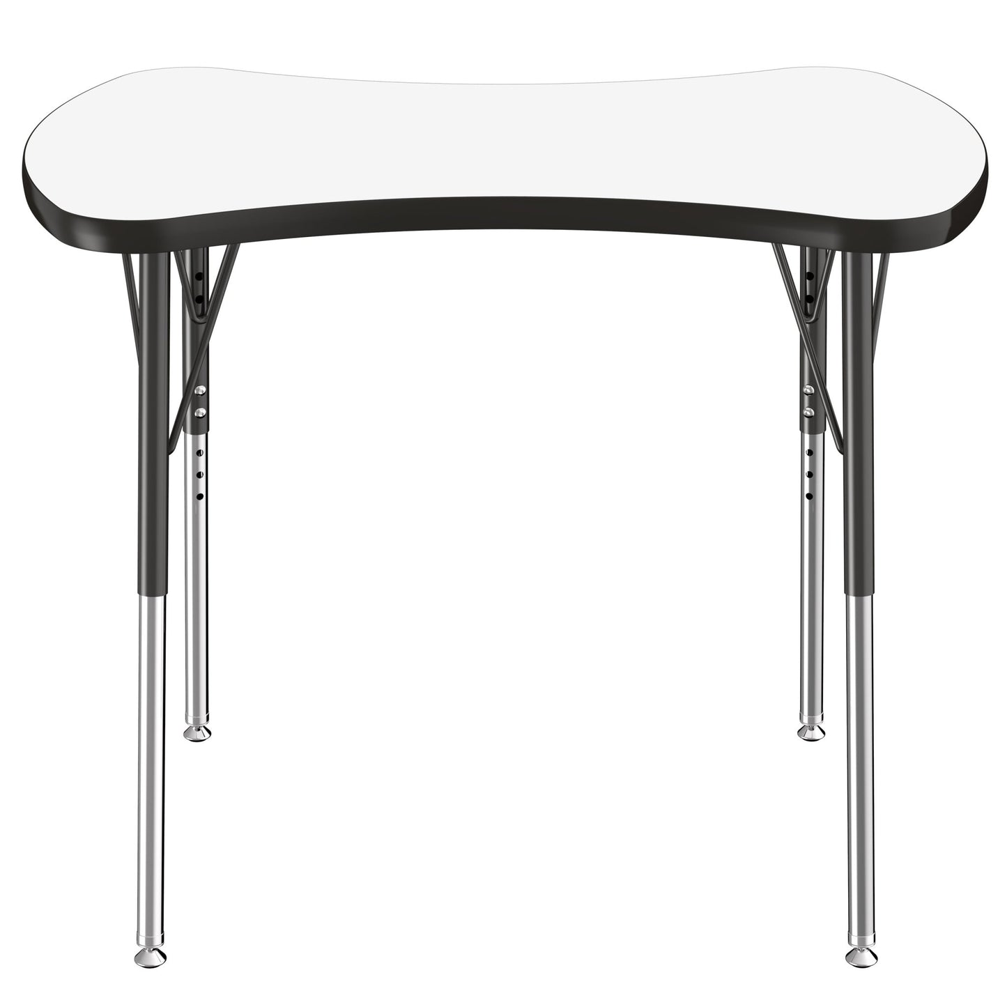 FDP 24" x 36" Bowtie Collaborative Dry - Erase Activity Table with Adjustable Standard Swivel Glide Legs (FDP - 10249 - XX) - SchoolOutlet