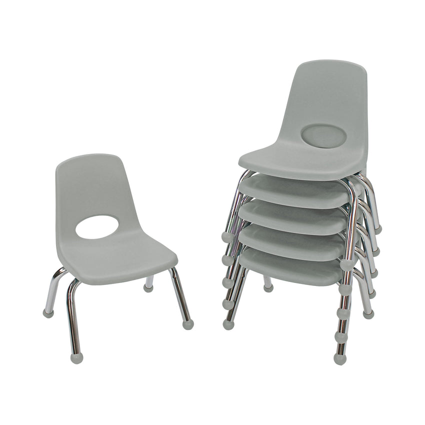 FDP Stackable School Chair, Chrome Legs, Ball Glide - 10" Seat Height (FDP - 10355) - SchoolOutlet