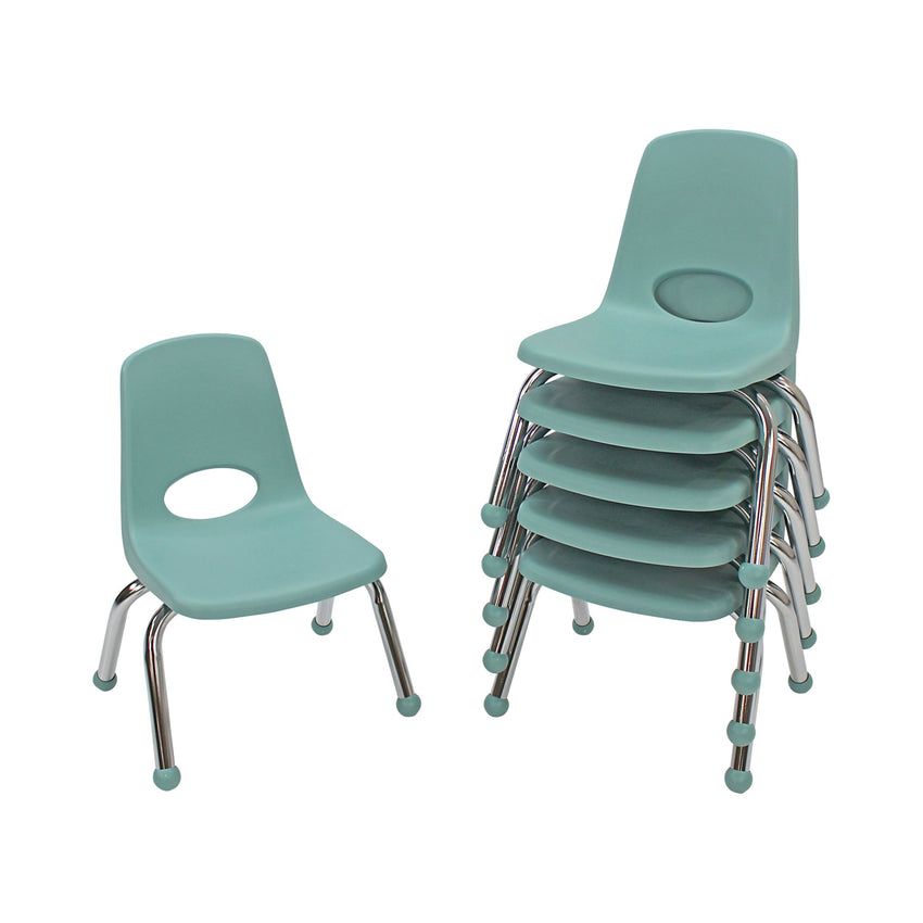 FDP Stackable School Chair, Chrome Legs, Ball Glide - 10" Seat Height (FDP - 10355) - SchoolOutlet