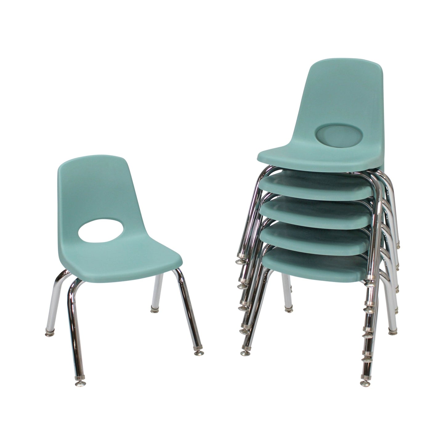 FDP Stackable School Chair, Chrome Legs, Swivel Glide - 12" Seat Height (FDP - 10360) - SchoolOutlet