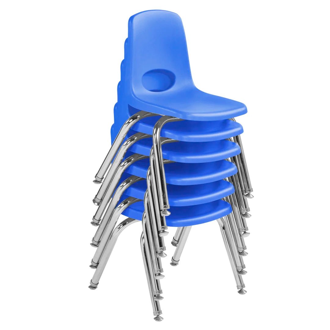 FDP Stackable School Chair, Chrome Legs, Swivel Glide - 12" Seat Height (FDP - 10360) - SchoolOutlet
