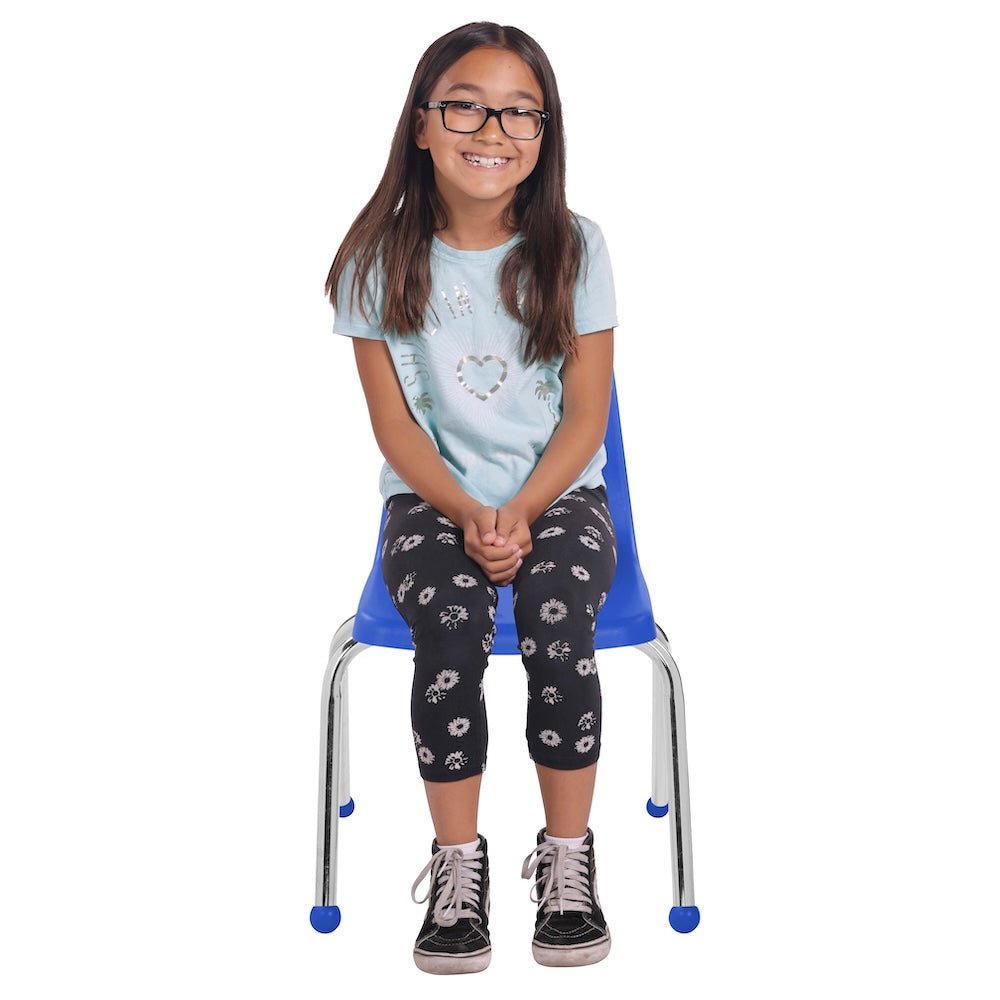 FDP Stackable School Chair, Chrome Legs, Ball Glide - 14" Seat Height (FDP - 10363) - SchoolOutlet