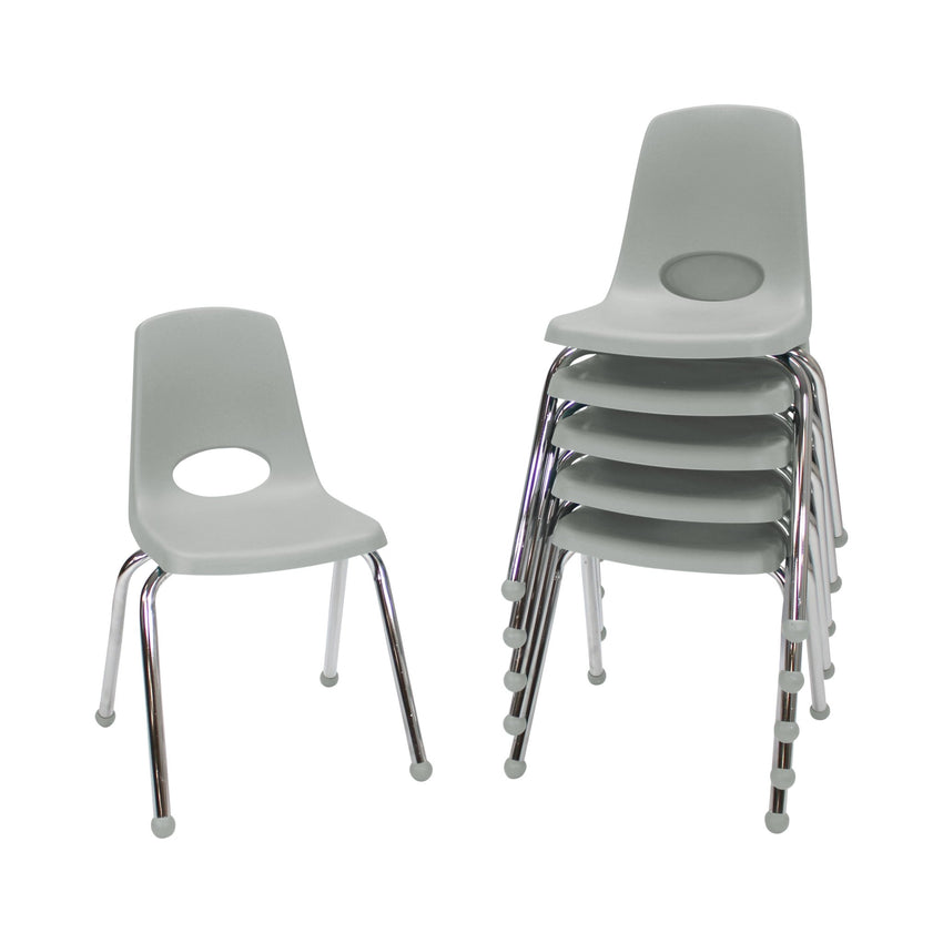 FDP Stackable School Chair, Chrome Legs, Ball Glide - 16" Seat Height (FDP - 10367) - SchoolOutlet