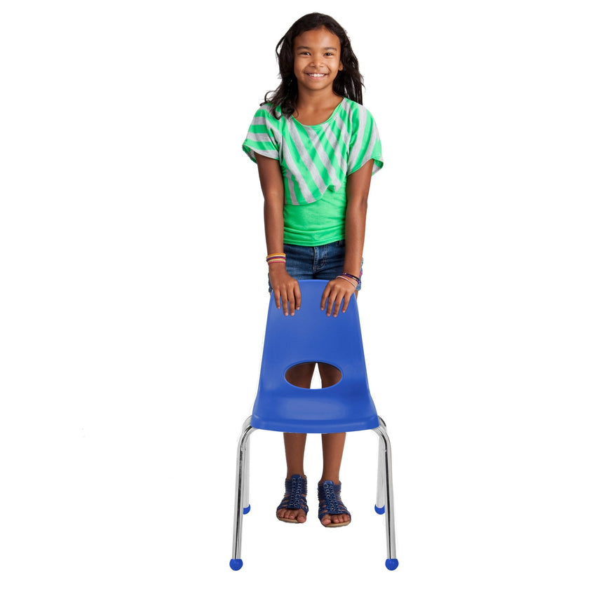 FDP Stackable School Chair, Chrome Legs, Ball Glide - 16" Seat Height (FDP - 10367) - SchoolOutlet