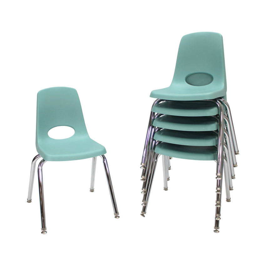 FDP Stackable School Chair, Chrome Legs, Swivel Glide - 16" Seat Height (FDP - 10368) - SchoolOutlet