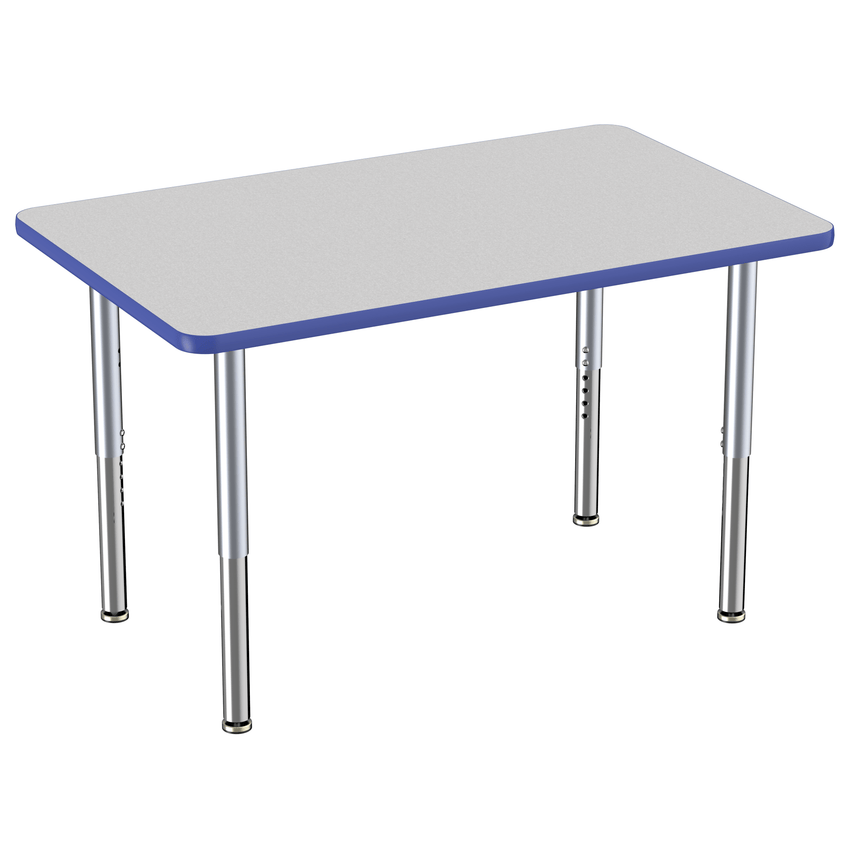 FDP 30" x 48" Rectangle Thermofused Activity Table with Adjustable Super Legs (FDP - 12068 - XX) - SchoolOutlet