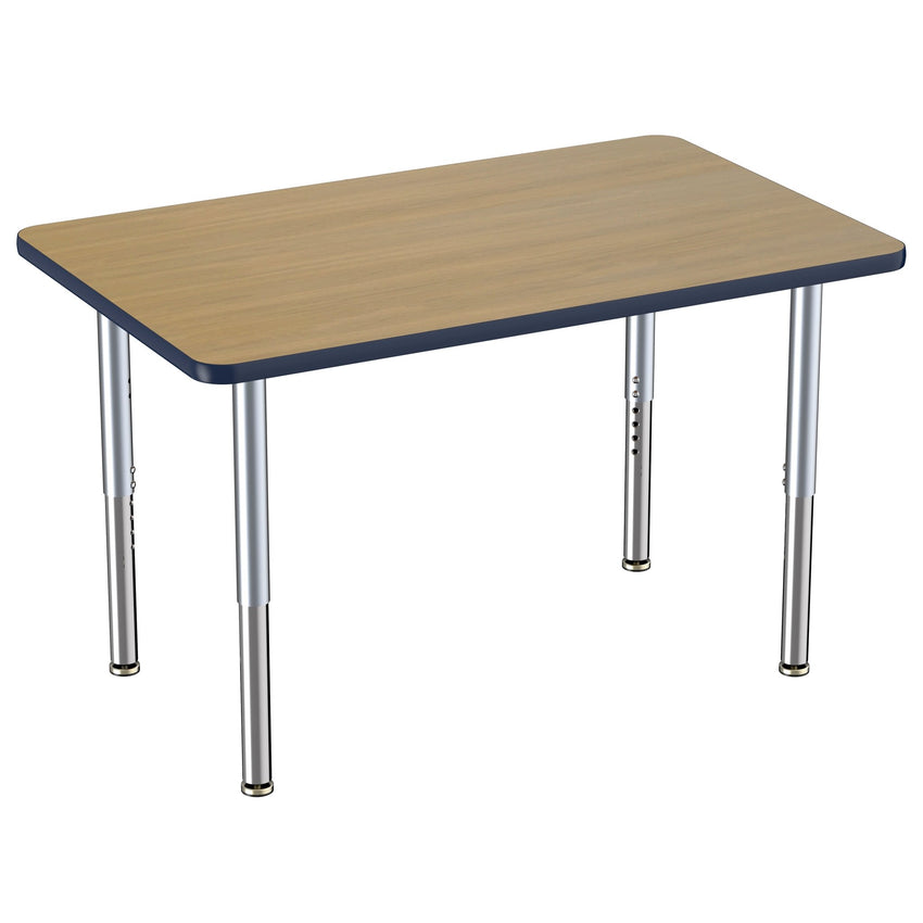 FDP 30" x 48" Rectangle Thermofused Activity Table with Adjustable Super Legs (FDP - 12068 - XX) - SchoolOutlet