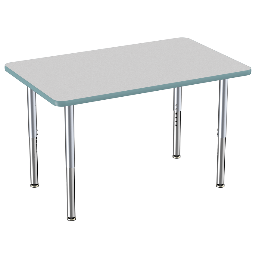 FDP 30" x 48" Rectangle Thermofused Activity Table with Adjustable Super Legs (FDP - 12068 - XX) - SchoolOutlet