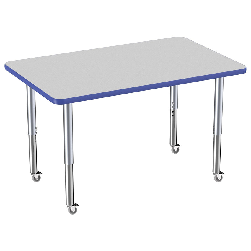 FDP 30" x 48" Rectangle Thermofused Activity Table with Adjustable Super Legs (FDP - 12068 - XX) - SchoolOutlet