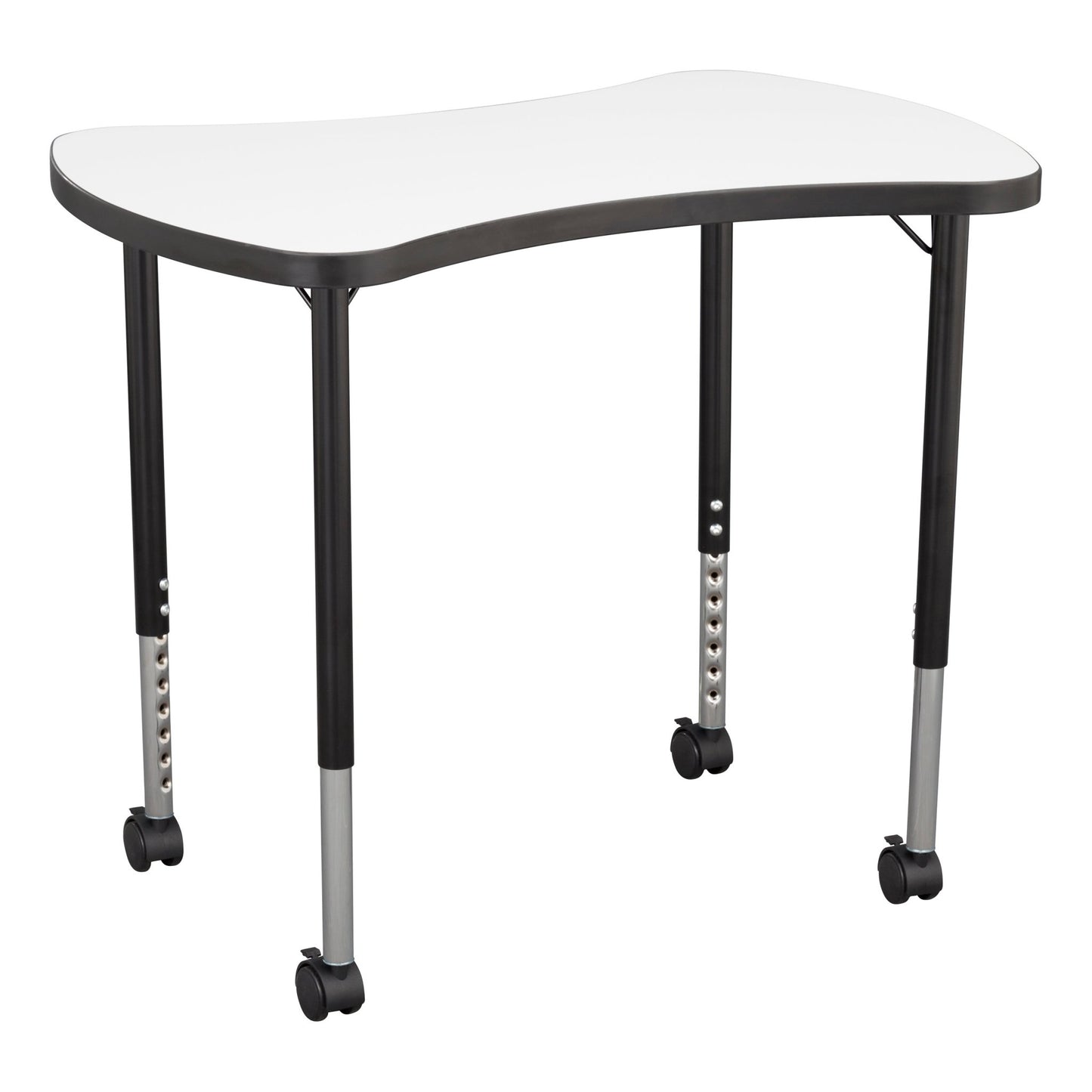 FDP 23" x 35" Bowtie Collaborative Dry - Erase Activity Table with Adjustable Mobile Legs (FDP - 12219 - XX) - SchoolOutlet