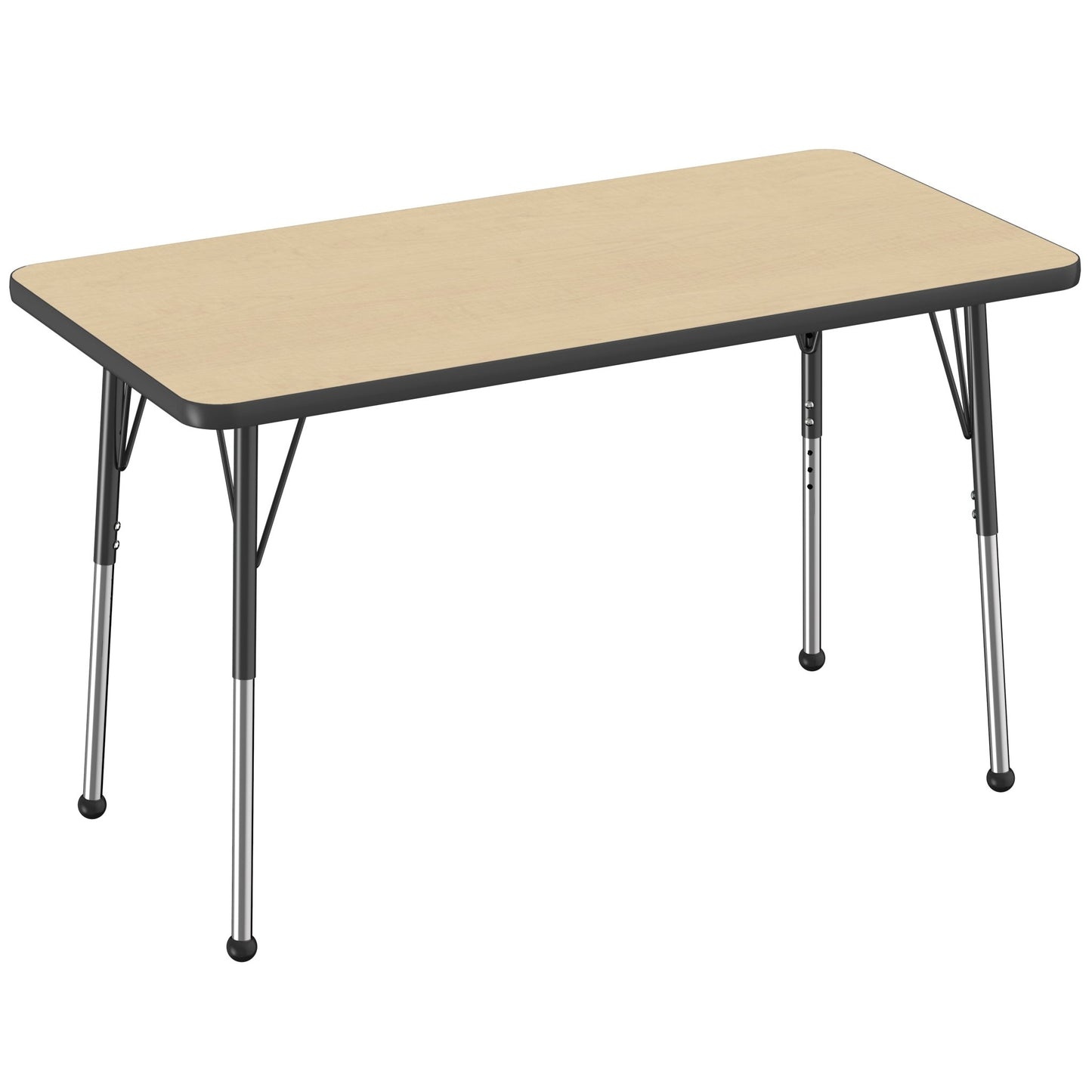 FDP 24" x 48" Rectangle Thermofused Activity Table with Adjustable Standard Ball Glide Legs (FDP - 12713 - XX) - SchoolOutlet