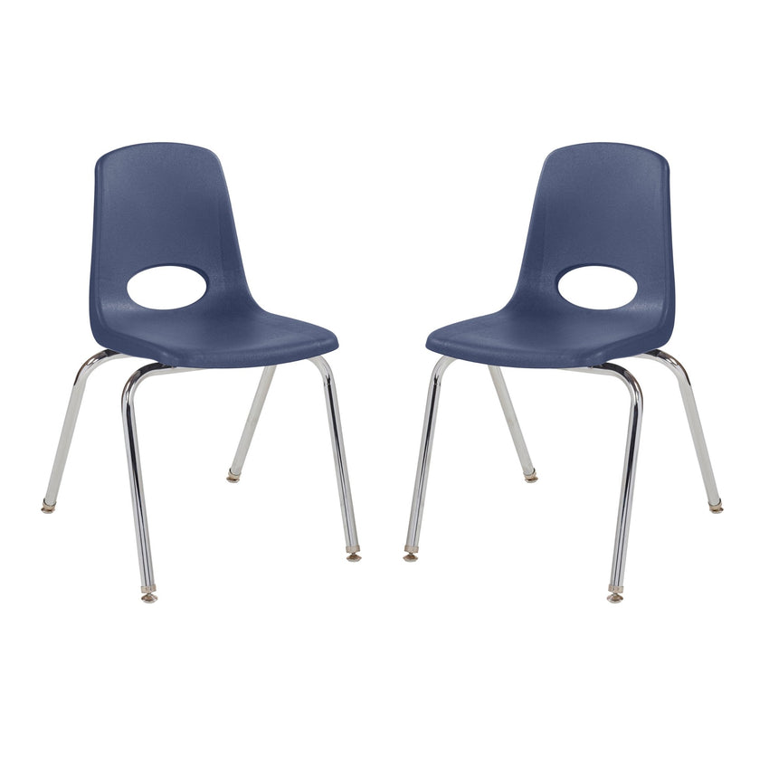 FDP Stackable School Chair with Swivel Glides - 18" Seat Height (FDP - 13050) - SchoolOutlet