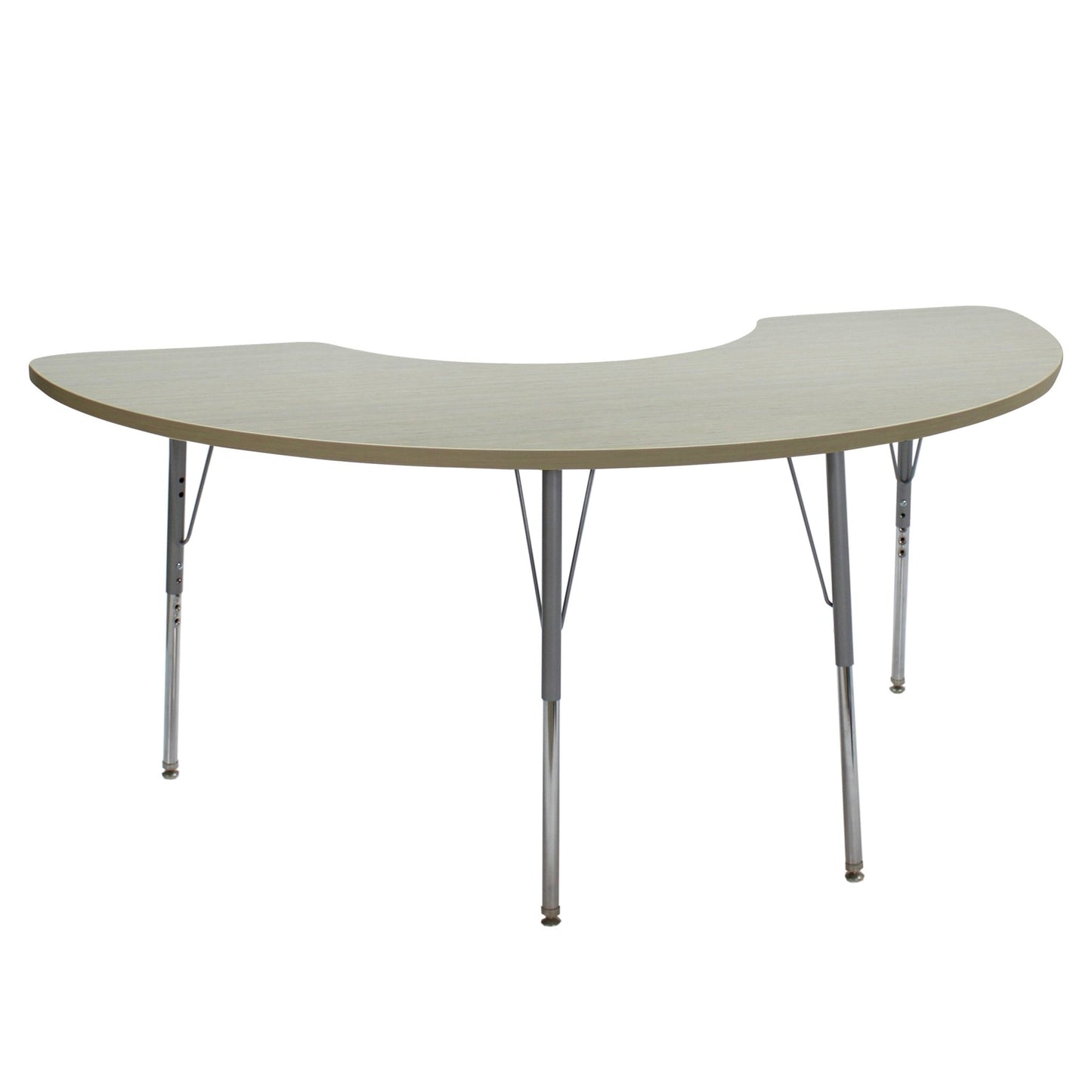 FDP 36" x 72" Half Moon La Madera Activity Table with Standard Legs (FDP - 13102 - XX) - SchoolOutlet