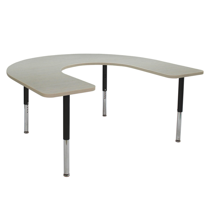 FDP 60" x 66" Horseshoe La Madera Activity Table with Adjustable Super Legs (FDP - 13120 - XX) - SchoolOutlet