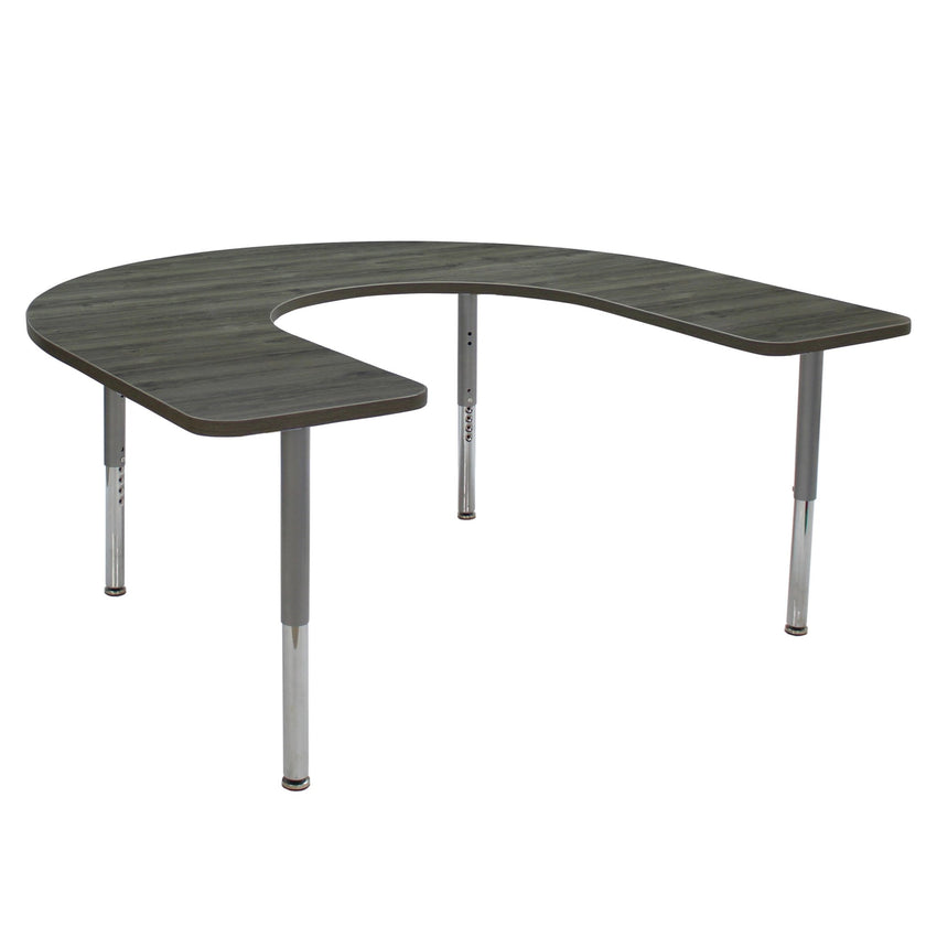 FDP 60" x 66" Horseshoe La Madera Activity Table with Adjustable Super Legs (FDP - 13120 - XX) - SchoolOutlet