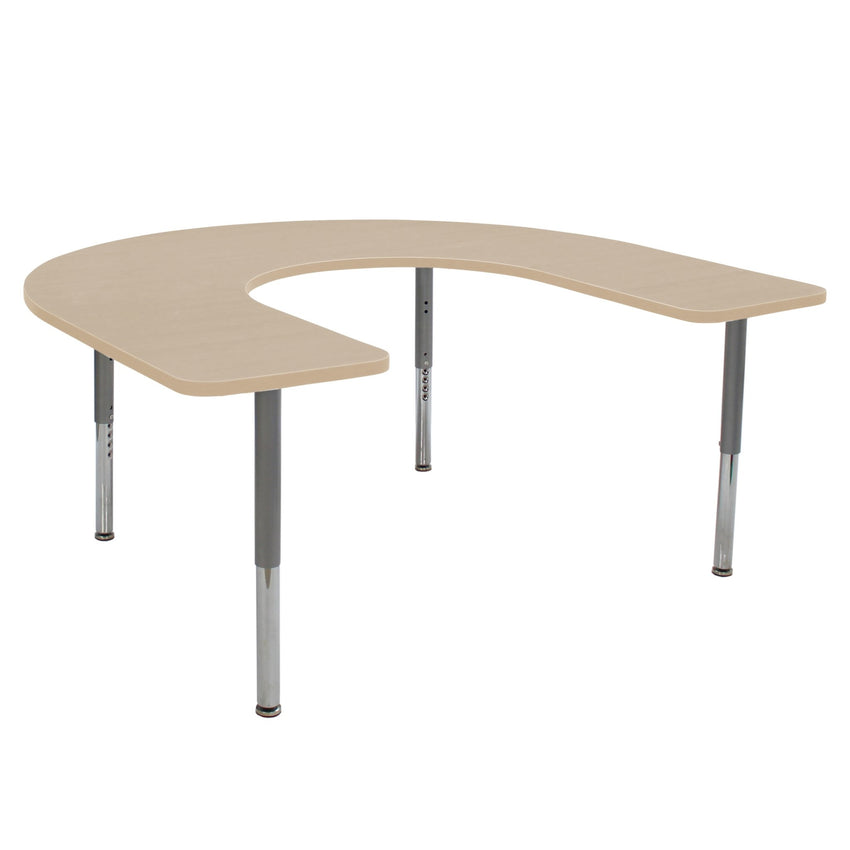 FDP 60" x 66" Horseshoe La Madera Activity Table with Adjustable Super Legs (FDP - 13120 - XX) - SchoolOutlet