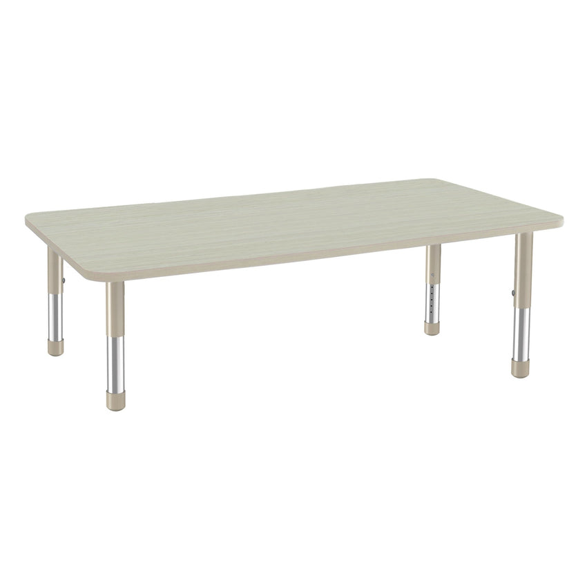 FDP 36" x 72" Rectangle Thermofused Activity Table with Adjustable Chunky Legs - Asian Sand / Sand (FDP - 13319 - XX) - SchoolOutlet