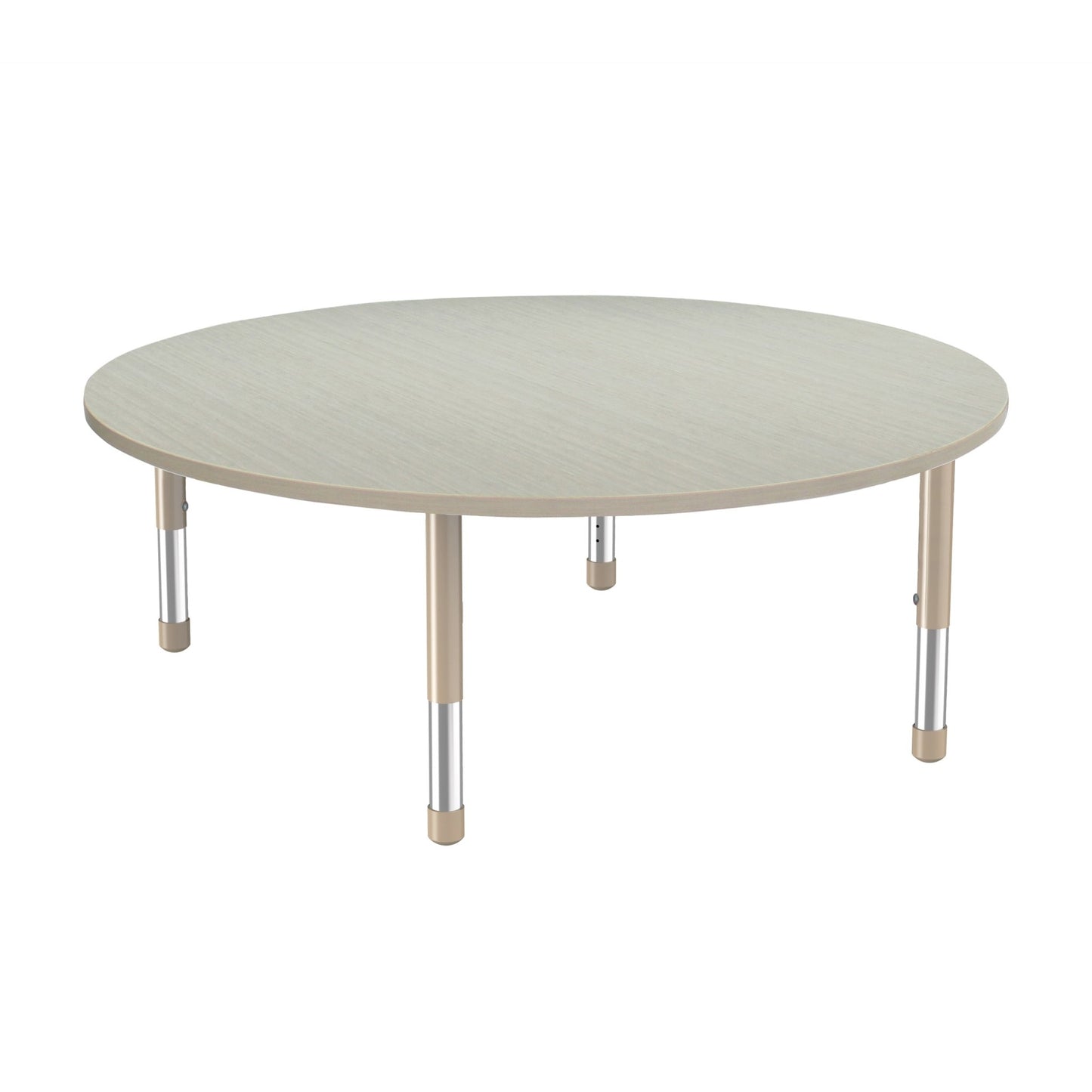 FDP 60" Round Thermofused Activity Table with Adjustable Chunky Legs - Asian Sand / Sand (FDP - 13322 - XX) - SchoolOutlet