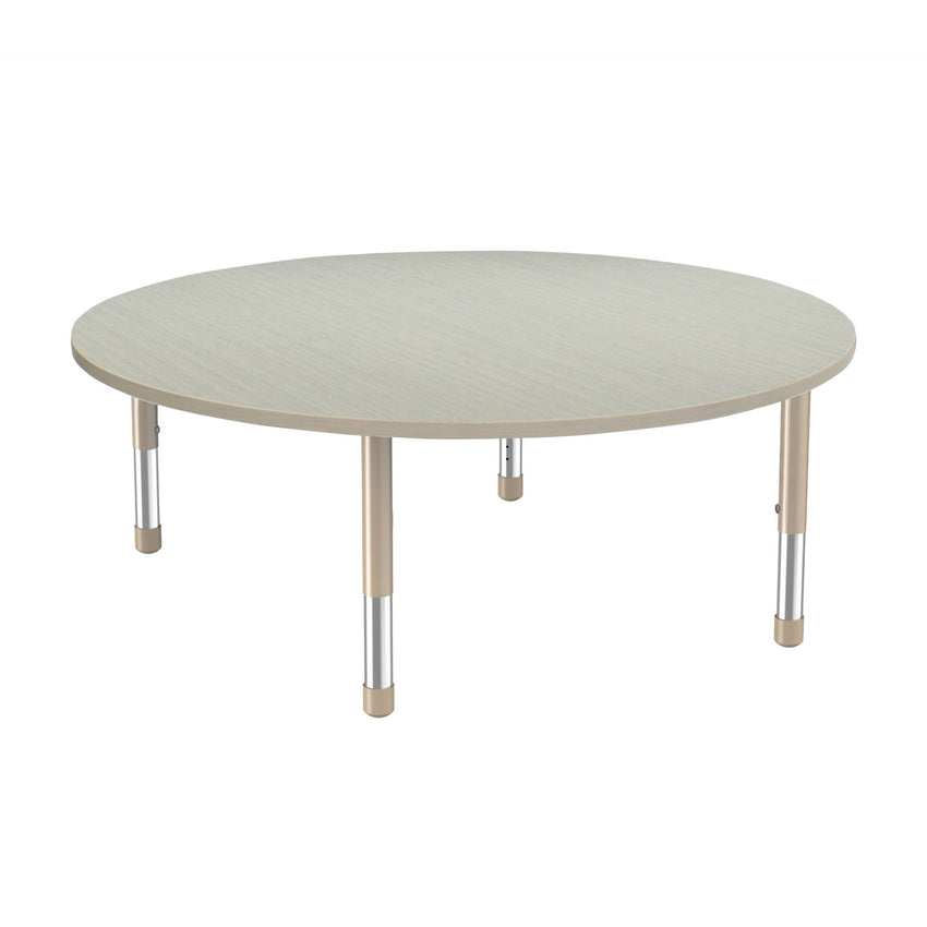 FDP 60" Round Thermofused Activity Table with Adjustable Chunky Legs - Asian Sand / Sand (FDP - 13322 - XX) - SchoolOutlet