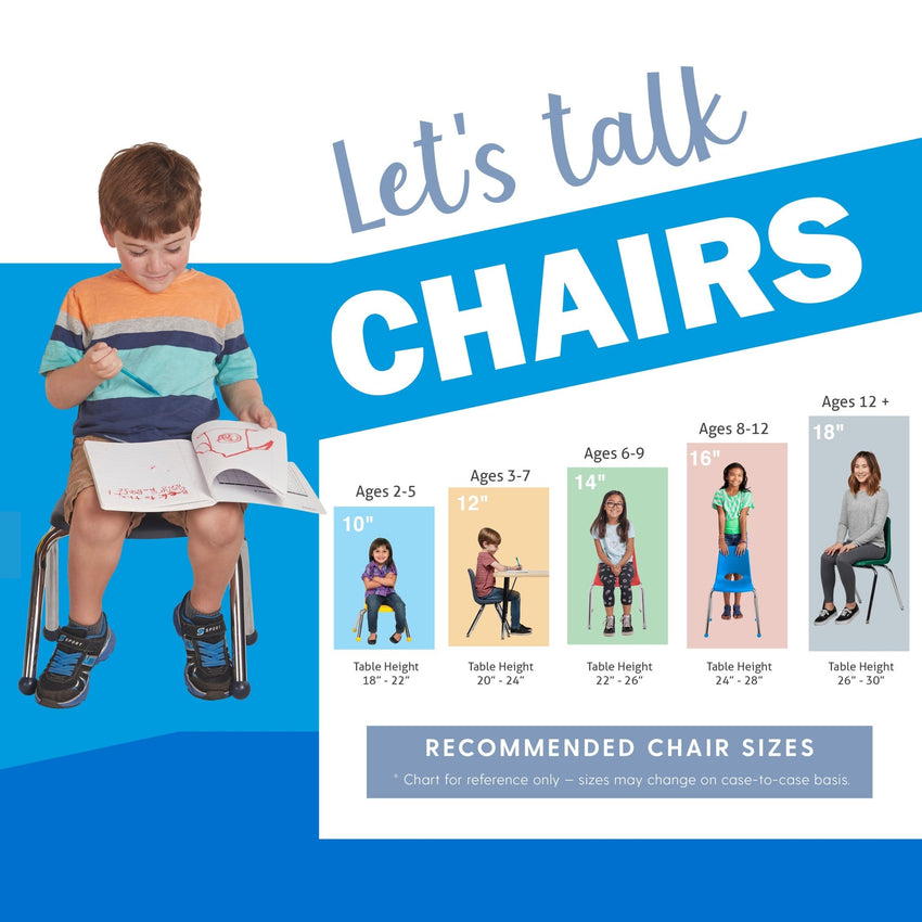 FDP Stackable School Chair with Ball Glides - 10" Seat Height (FDP - 14001) - SchoolOutlet