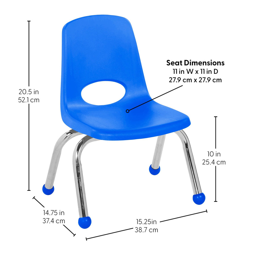 FDP Stackable School Chair with Ball Glides - 10" Seat Height (FDP - 14001) - SchoolOutlet