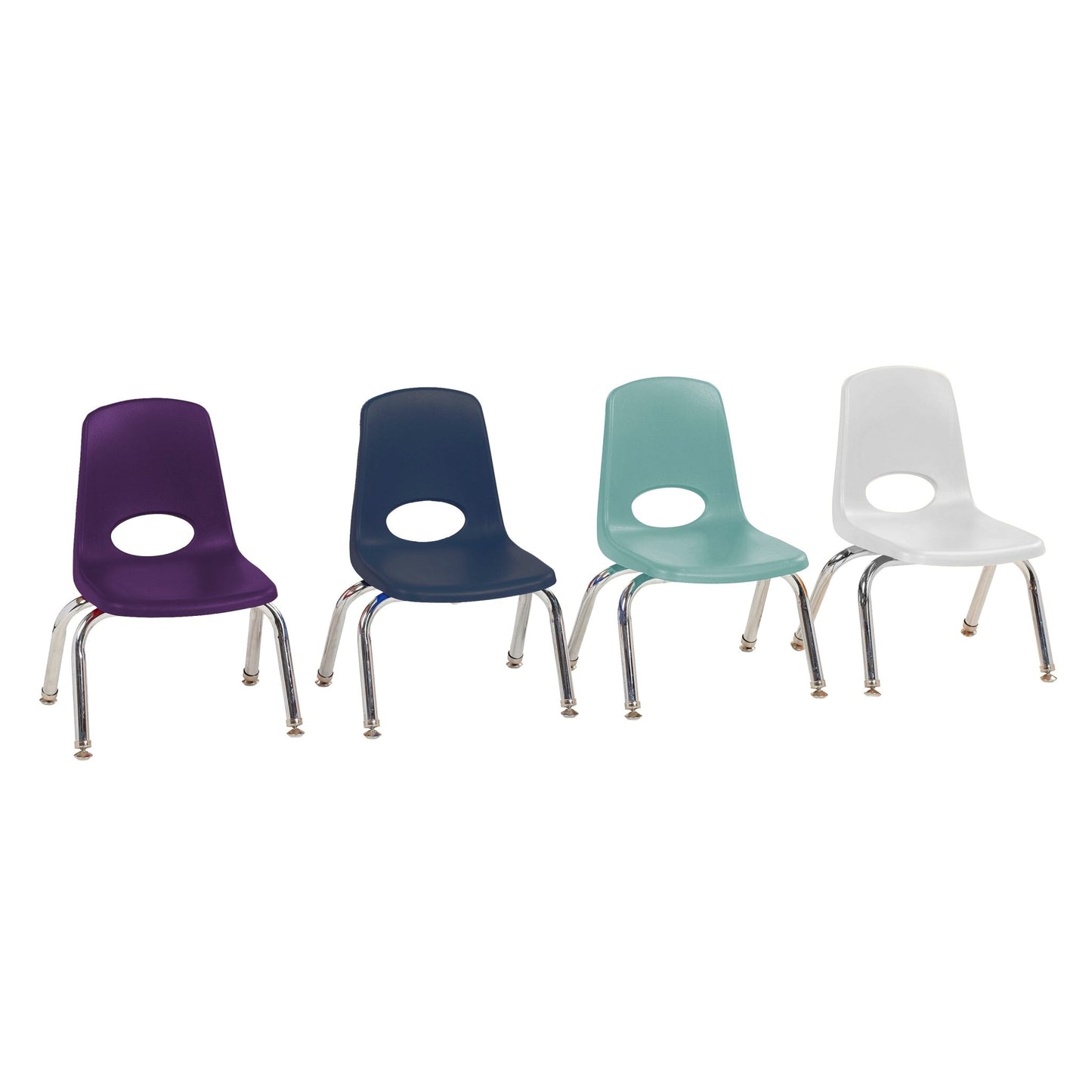 FDP Stackable School Chair with Swivel Glides - 10" Seat Height (FDP - 14002) - SchoolOutlet