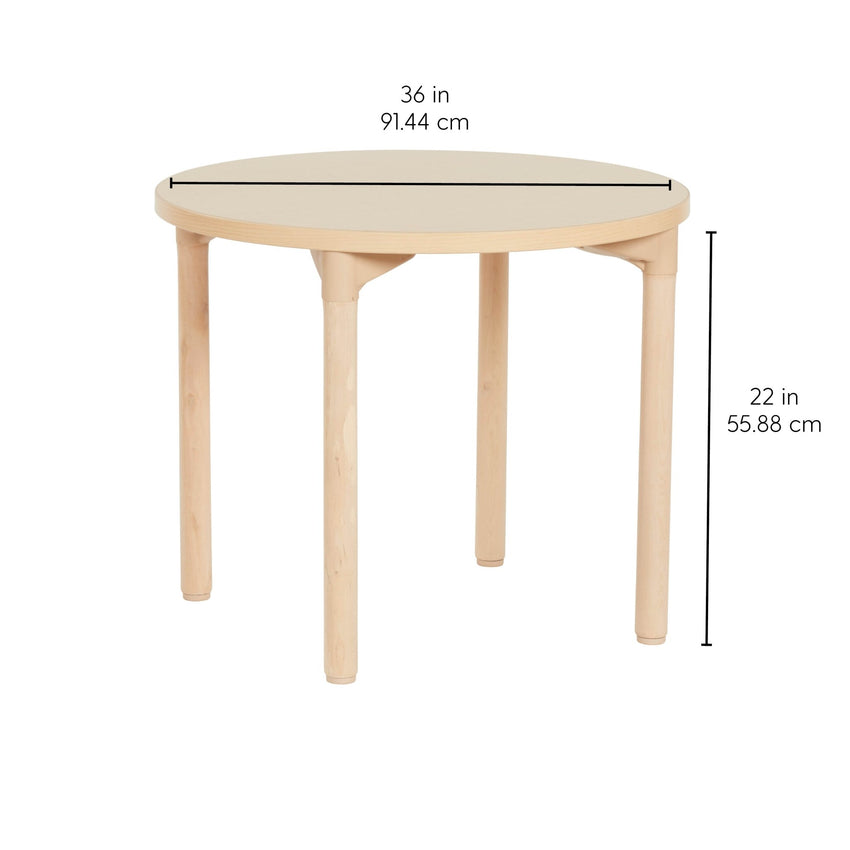 FDP 36" Round All - Purpose Activity Table with 22" Wood Legs (FDP - 14294 - MPMG) - SchoolOutlet