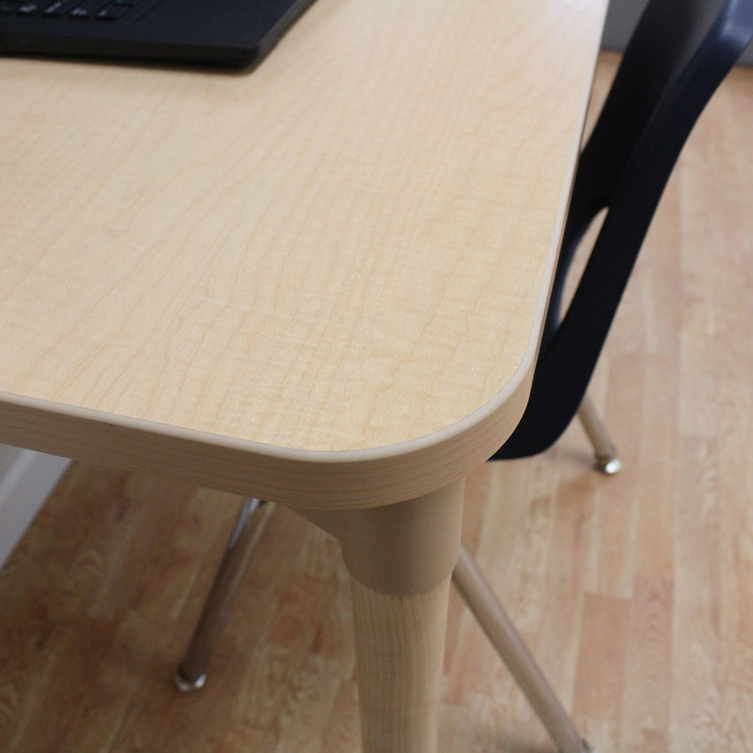 FDP 36" x 36" Square All - Purpose Activity Table with 24" Wood Legs (FDP - 14310 - MPMG) - SchoolOutlet