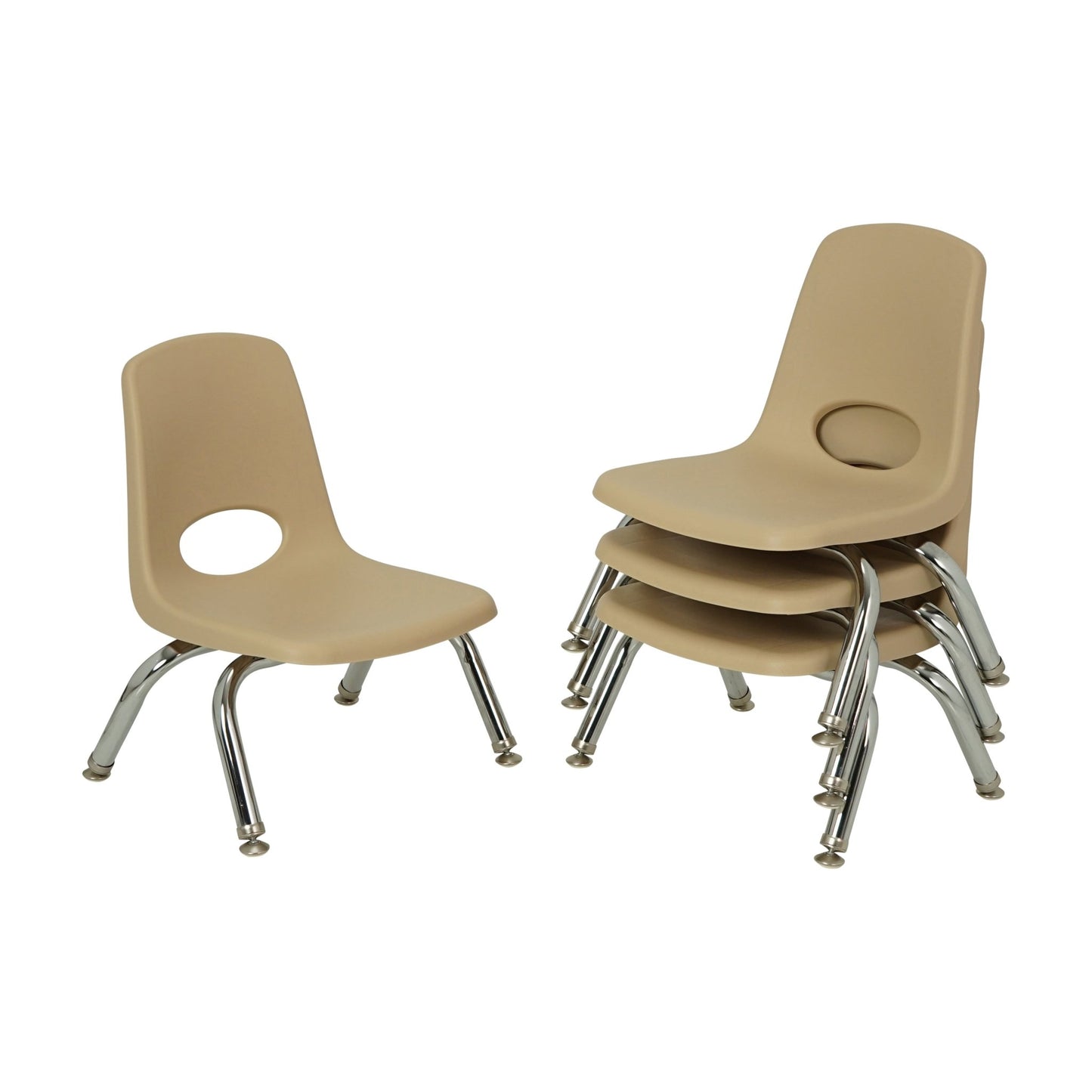 FDP Stackable School Chair with Swivel Glides - 8" Seat Height (FDP - 14746) - SchoolOutlet