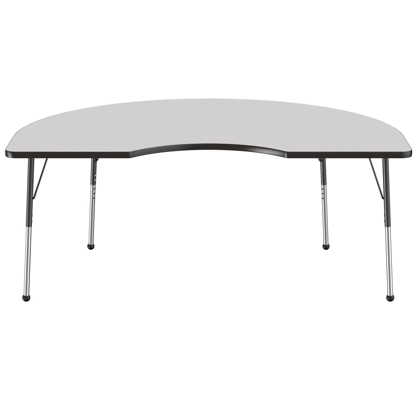 FDP 48" x 72" Kidney Thermofused Activity Table with Adjustable Standard Ball Glide Legs (FDP - 14778 - XX) - SchoolOutlet