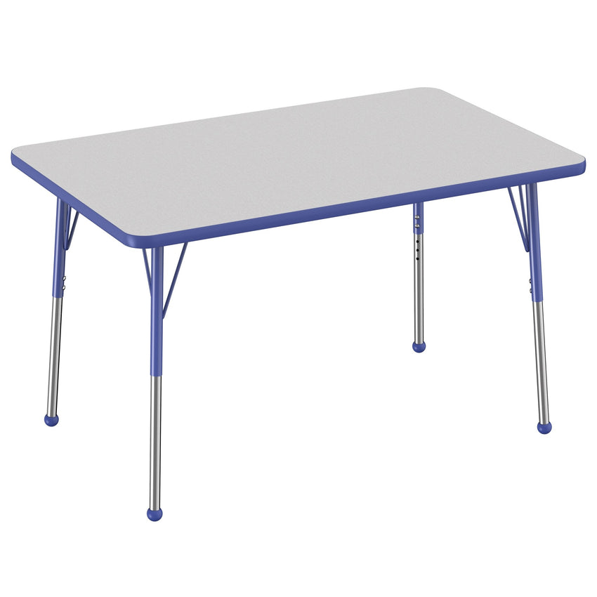 FDP 30" x 48" Rectangle Thermofused Activity Table with Adjustable Standard Ball Glide Legs (FDP - 14781 - XX) - SchoolOutlet