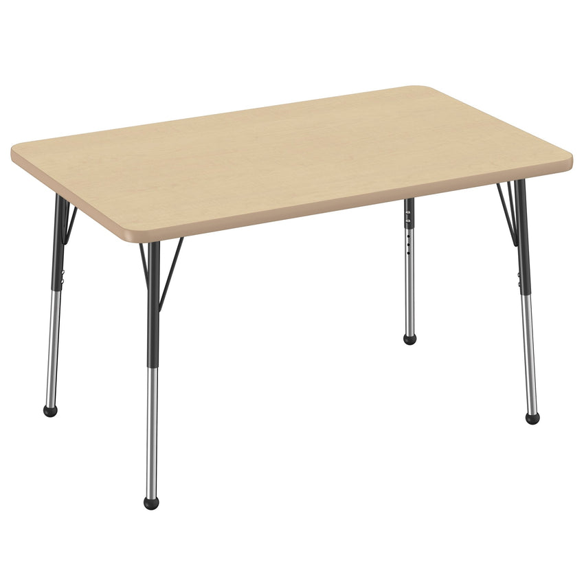 FDP 30" x 48" Rectangle Thermofused Activity Table with Adjustable Standard Ball Glide Legs (FDP - 14781 - XX) - SchoolOutlet