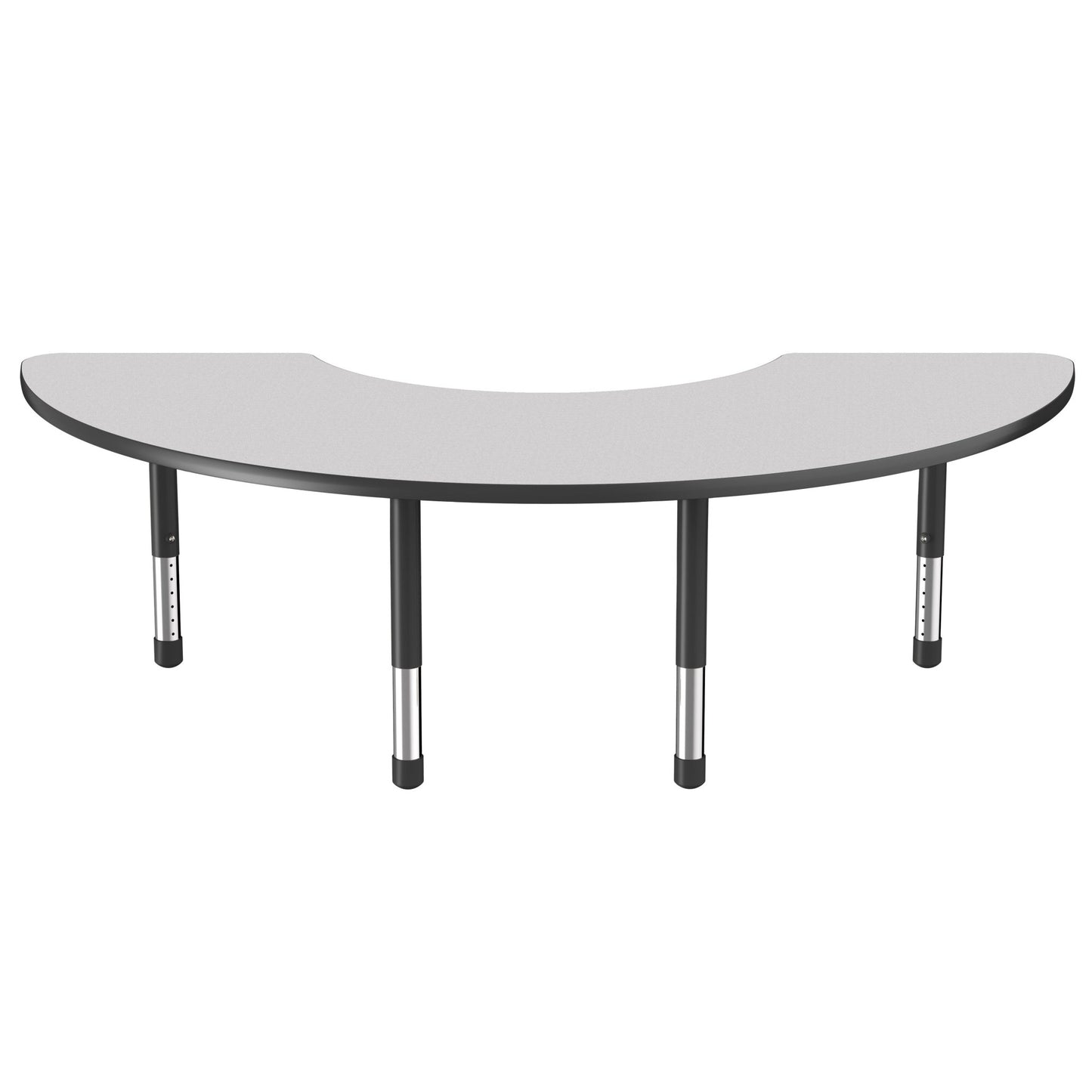 FDP 36" x 72" Half Moon Thermofused Activity Table with Adjustable Chunky Legs (FDP - 14785 - XX) - SchoolOutlet
