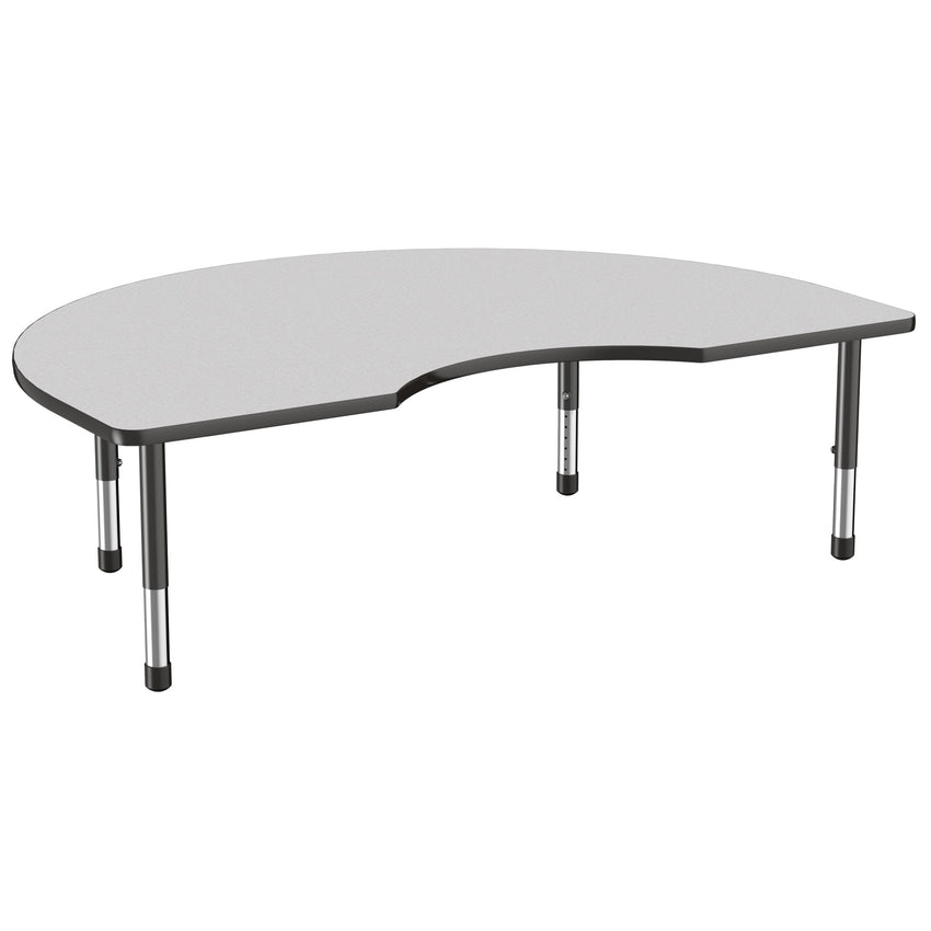 FDP 48" x 72" Kidney Thermofused Activity Table with Adjustable Chunky Legs (FDP - 14786 - XX) - SchoolOutlet