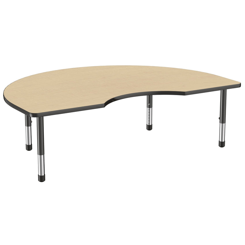 FDP 48" x 72" Kidney Thermofused Activity Table with Adjustable Chunky Legs (FDP - 14786 - XX) - SchoolOutlet