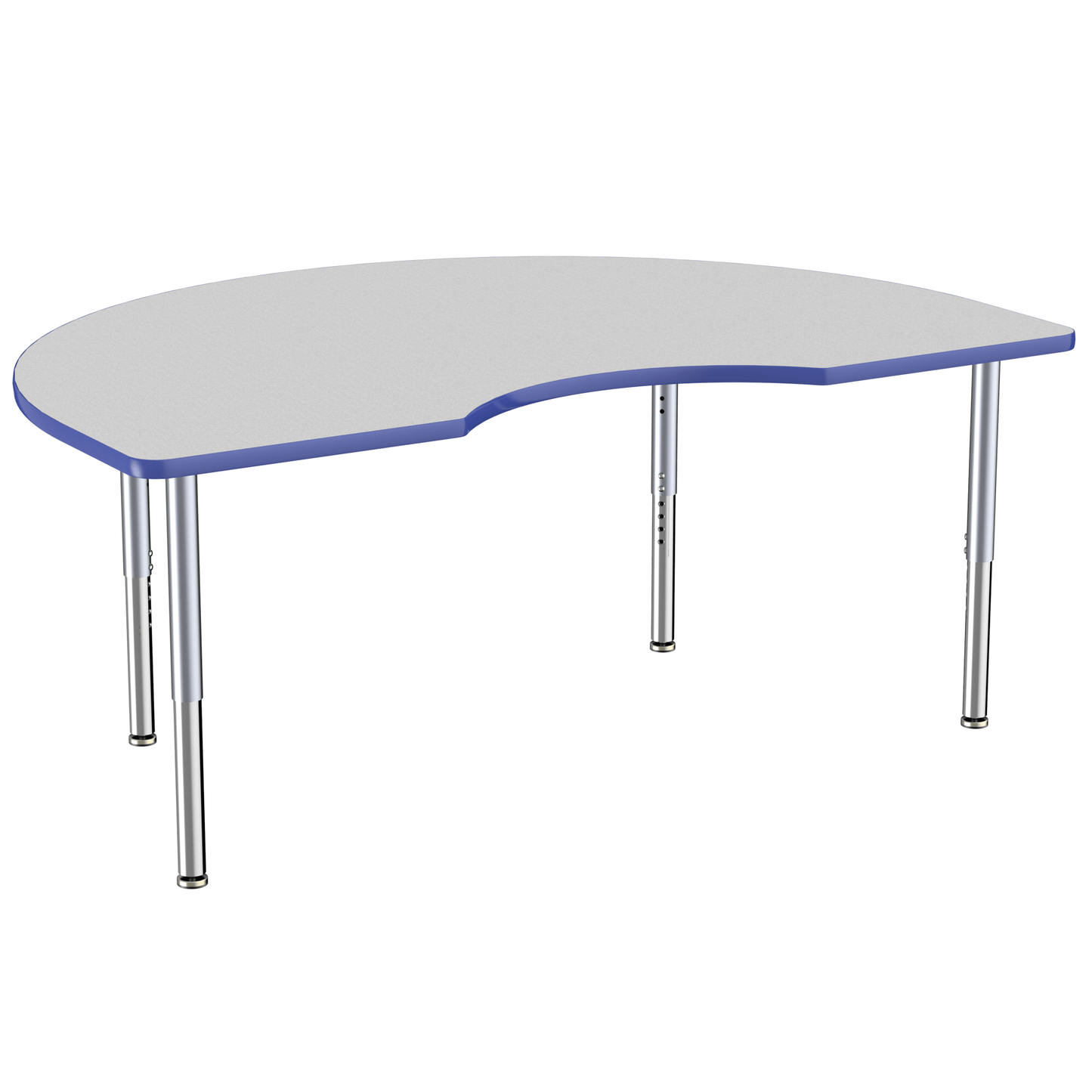 FDP 48" x 72" Kidney Thermofused Activity Table with Adjustable Super Legs (FDP - 14794 - XX) - SchoolOutlet