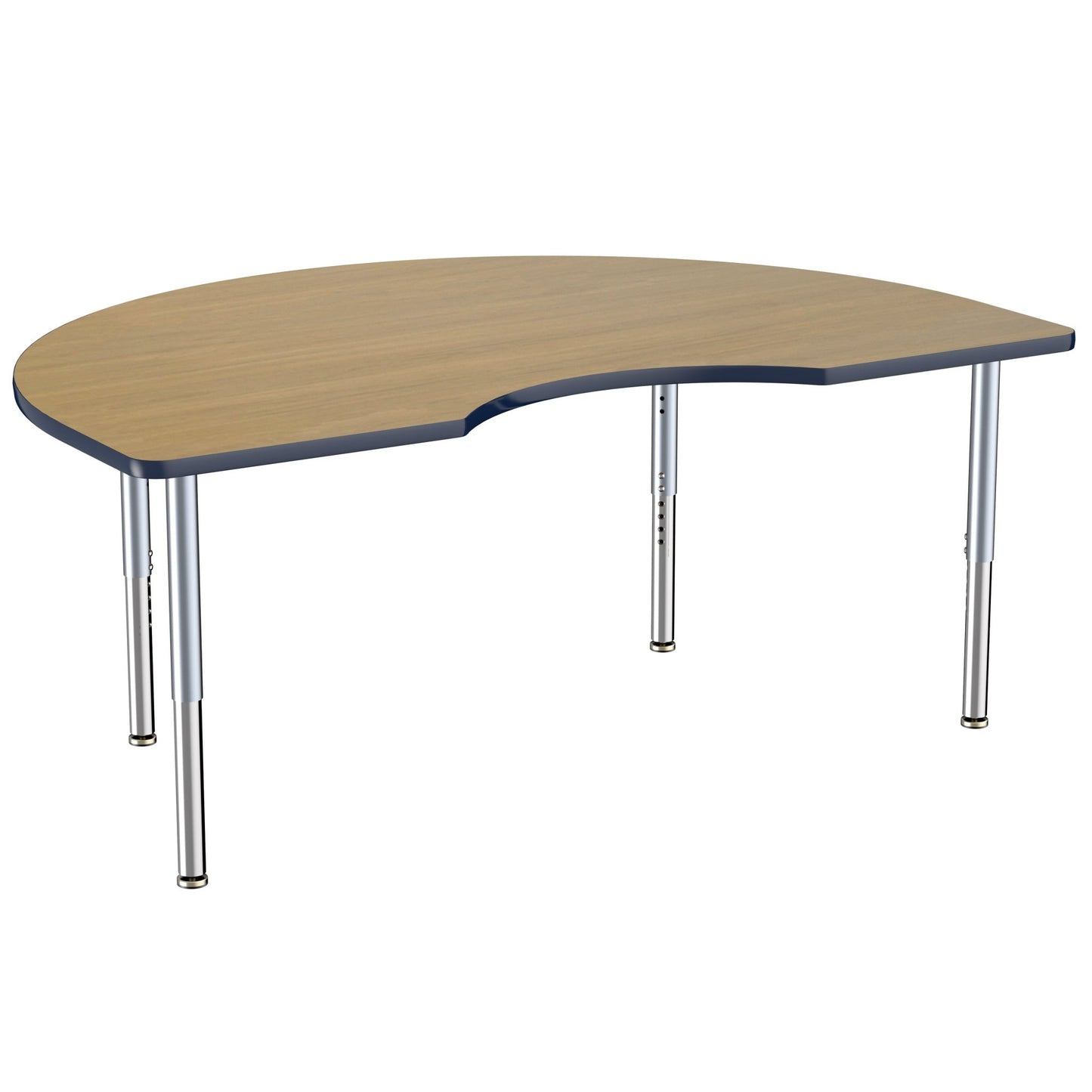 FDP 48" x 72" Kidney Thermofused Activity Table with Adjustable Super Legs (FDP - 14794 - XX) - SchoolOutlet