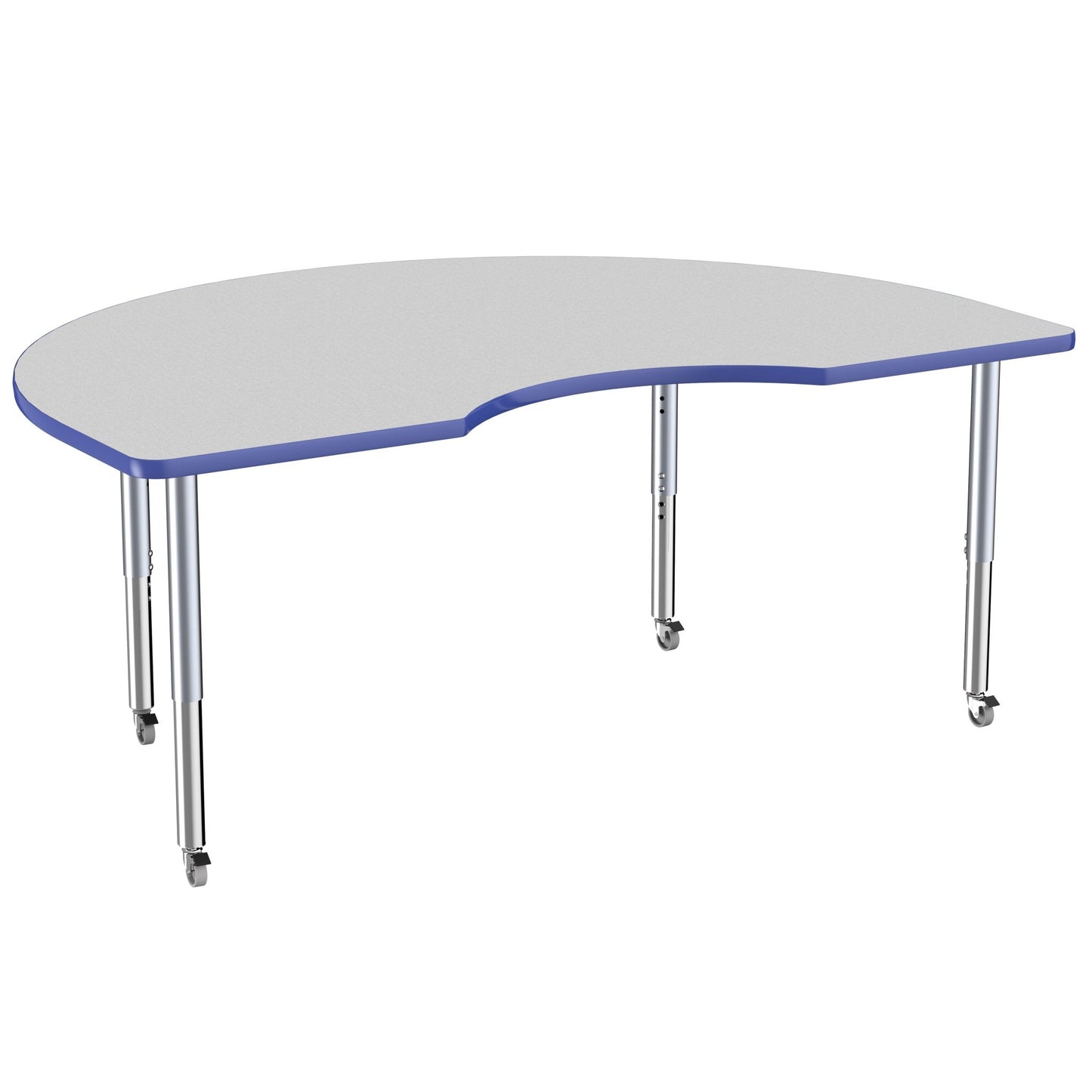 FDP 48" x 72" Kidney Thermofused Activity Table with Adjustable Super Legs (FDP - 14794 - XX) - SchoolOutlet