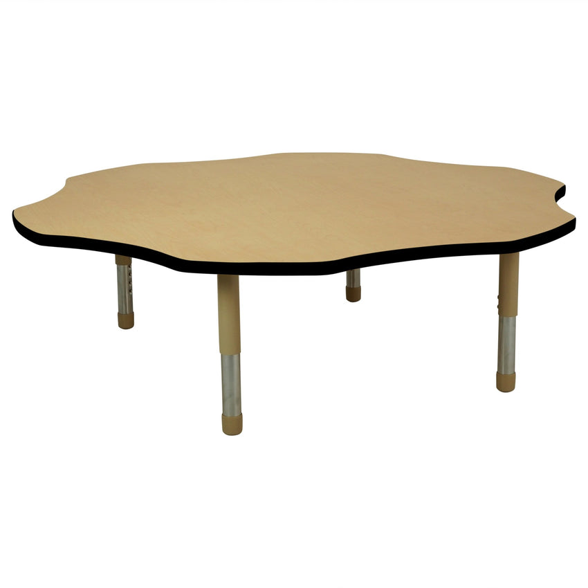 FDP 60" x 60" Flower T - Molding Activity Table with Adjustable Tiny Tot Legs (FDP - 14890 - XX) - SchoolOutlet