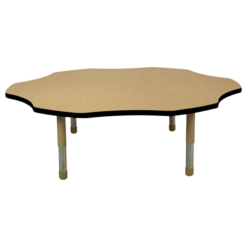 FDP 60" x 60" Flower T - Molding Activity Table with Adjustable Tiny Tot Legs (FDP - 14890 - XX) - SchoolOutlet