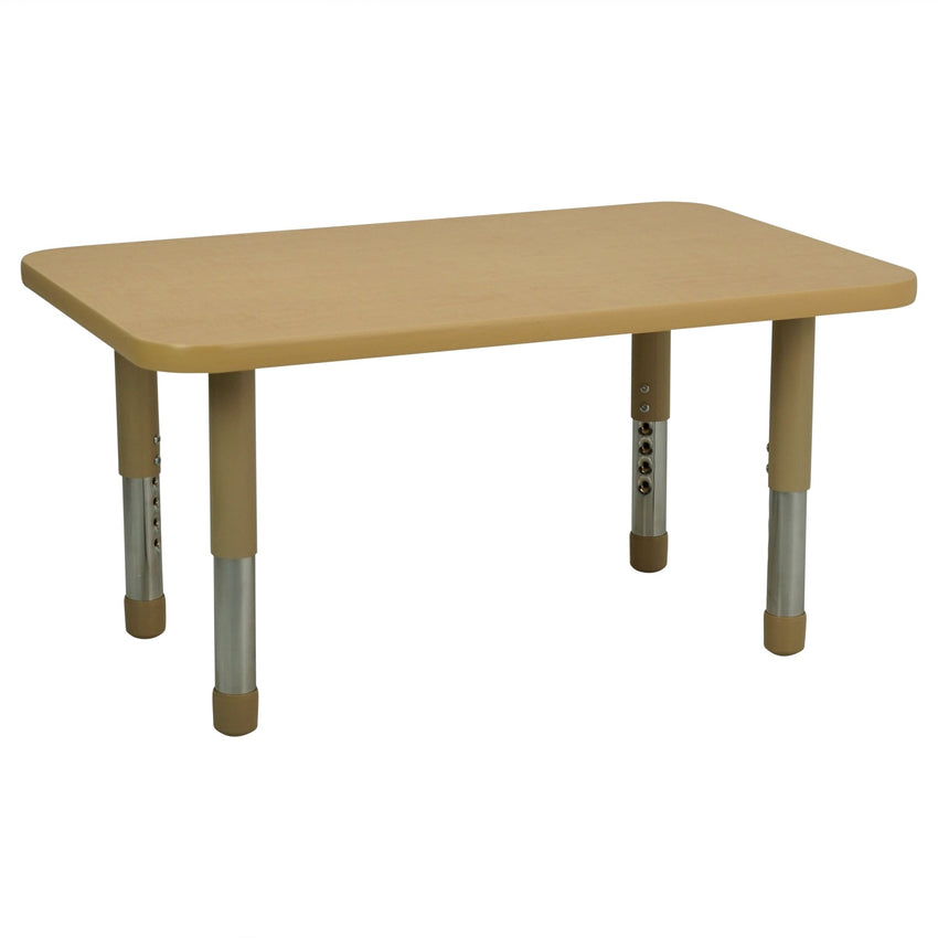 FDP 24" x 36" Rectangle T - Molding Activity Table with Adjustable Tiny Tot Legs (FDP - 14891 - XX) - SchoolOutlet
