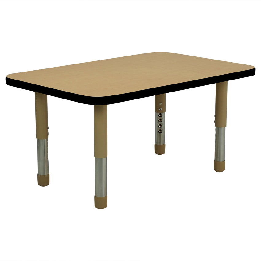 FDP 24" x 36" Rectangle T - Molding Activity Table with Adjustable Tiny Tot Legs (FDP - 14891 - XX) - SchoolOutlet