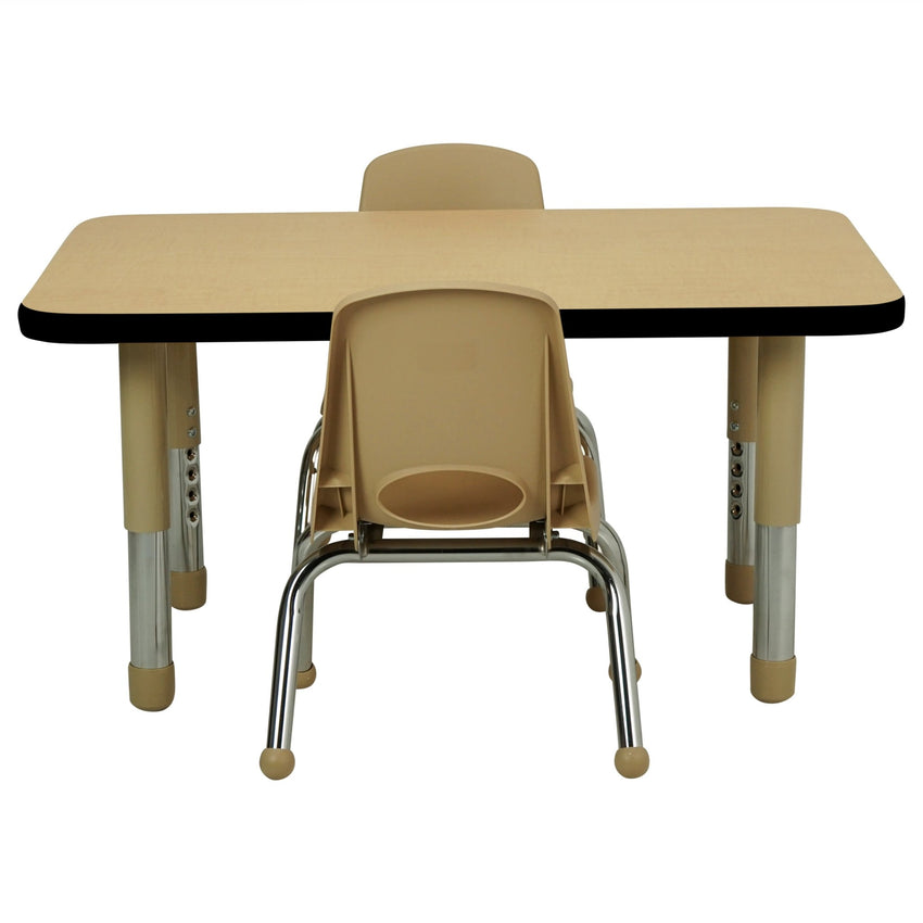 FDP 24" x 36" Rectangle T - Molding Activity Table with Adjustable Tiny Tot Legs (FDP - 14891 - XX) - SchoolOutlet