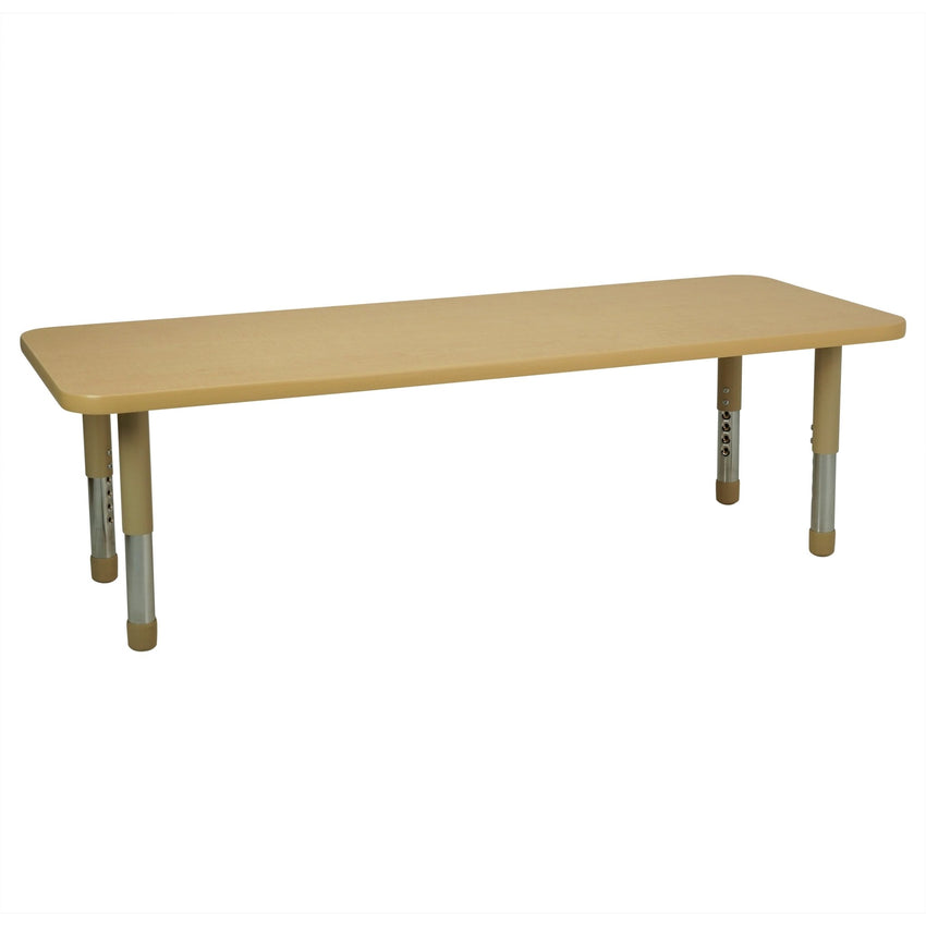 FDP 24" x 60" Rectangle T - Molding Activity Table with Adjustable Tiny Tot Legs (FDP - 14893 - XX) - SchoolOutlet