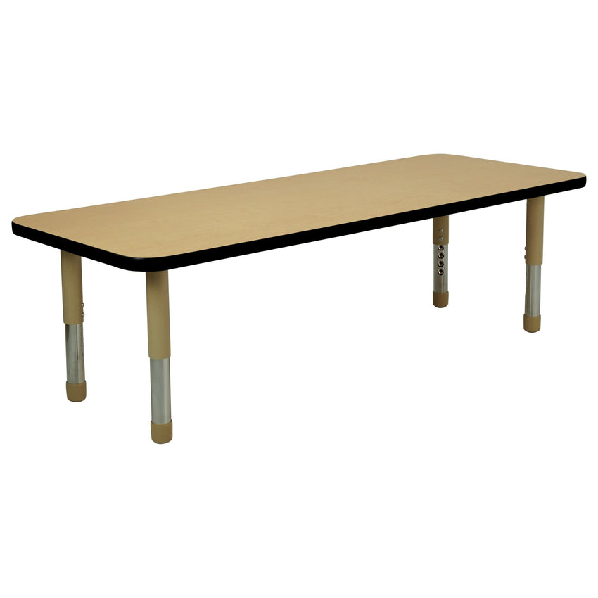FDP 24" x 60" Rectangle T - Molding Activity Table with Adjustable Tiny Tot Legs (FDP - 14893 - XX) - SchoolOutlet