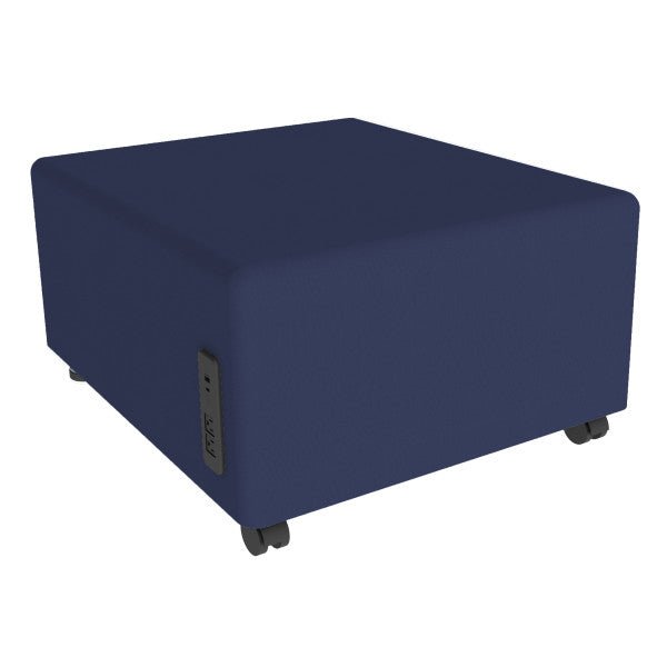 FDP Pro Series Upholstered Square Mobile Ottoman with Tech Panel (15027 - XX) - SchoolOutlet